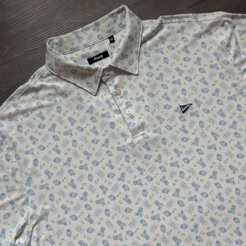 Breezy Golf The Homemade Mens 2XL Performance All Over Print Moisture Wick UPF50